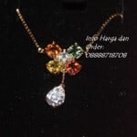 Kalung Emas 24K + Batu Safir