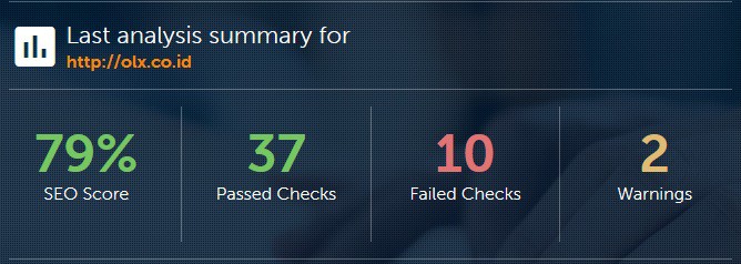 seo score OLX sudah cukup untuk menghadapi persaingan e-commerce di Indonesia